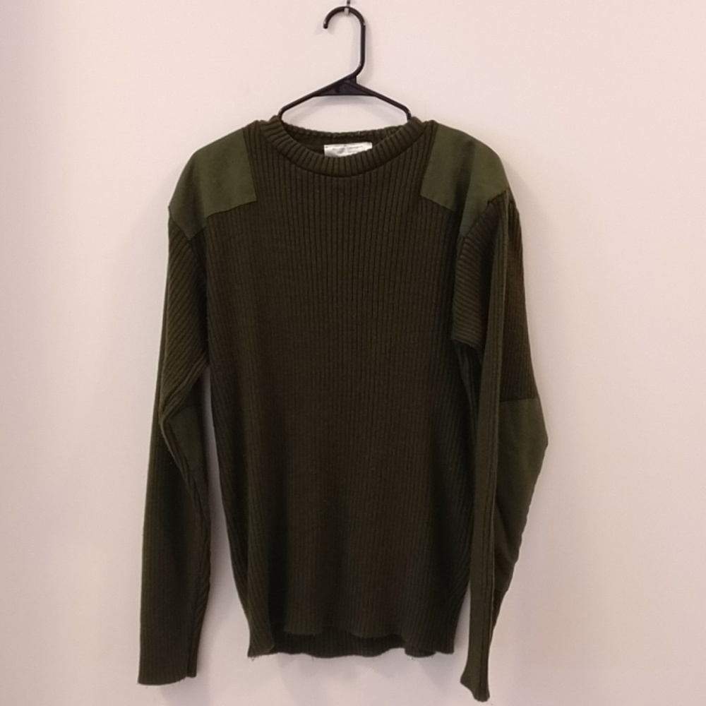 Olive green military sweater